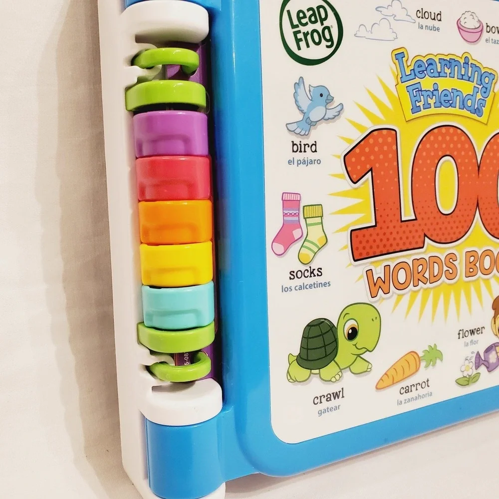 Leap Frog Learning Friends 100 Words Book English Spanish Works‎ See Video
